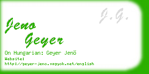jeno geyer business card