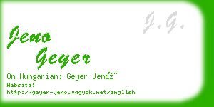 jeno geyer business card